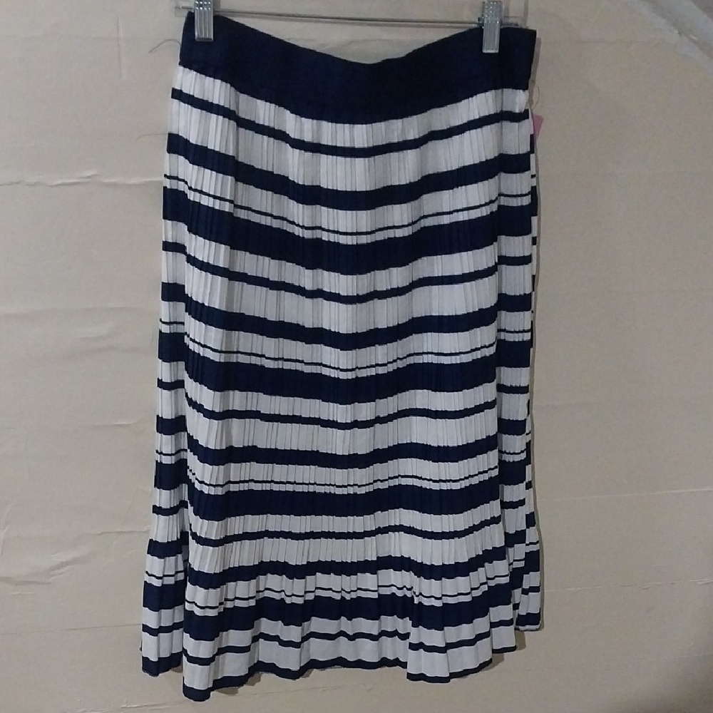 Metro Wear Navy and White A-Line Skirt